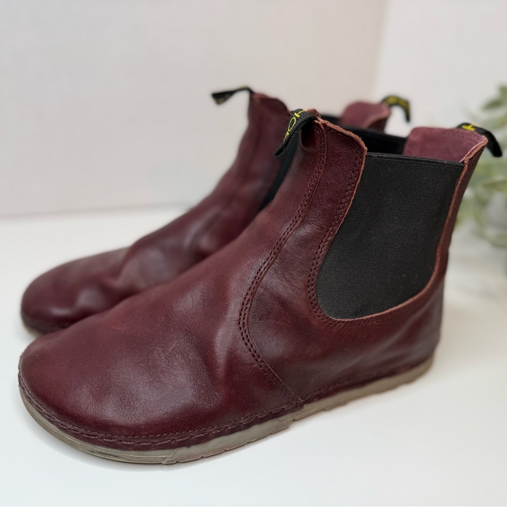 Otz Otzi Paso Leather Boots 4401 Wine Burgundy Leather Ankle Boots Unisex M5 W8